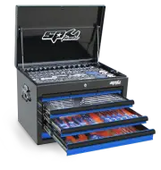SP Tools Tool Kit 218 Piece Metric/SAE - Blue / Black 7 Drawer Custom Series SP5