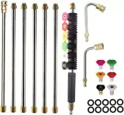 AgiiMan Brass Pressure Washer Extension Wands - 120 Inch Power Washer Gutter