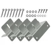 OZNALA 4 PCS Solar Panel Mounting Z Bracket Set For Flat Roof Wall Mount Kit Aluminum