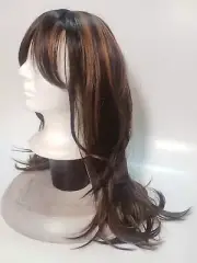 Long Hair Cosplay Wig Full Head Wigs With Bangs 22 Inches Long