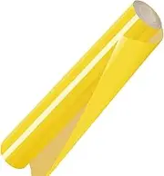 Victool Heat Transfer Vinyl Roll HTV Yellow, Iron On for T-Shirts, Heat Press for DIY Clothes, Bags, Shoes and Craft Designs, 30.5 x 183 cm/12" x 6ft