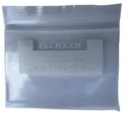 Zipper Pill Pouch Bags, 3" x 2" AM PM Daily Travel Medicine Organizer 2 Pack
