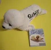 WHITE SEAL PLUSH TOY UNDERWATER WORLD PLUSH WHITE HARP SEAL TOY STUFFED ANIMAL