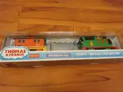 Thomas & Friends Percy & Brake Car Bruno Motorized Battery-Powered Toy Train Set