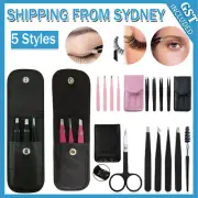 Professional Eyebrow Tweezers Set Plucker Puller Slanted Pointed Tip Manicure A