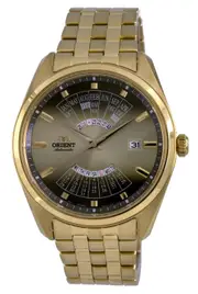 Orient Contemporary Multi Year Calendar 21 Jewels Automatic RA-BA0001G10B Mens Watch Gold Tone Dial 50M