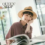 QUEENSHOP【01022982】 直條紋配色口袋造型寬版雪紡襯衫 兩色售＊預購＊