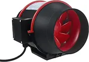 AC Inline Duct Fan with Plug, High Efficiency Inline Fan Mixed Flow Ventilation System Exhaust Air Fan for Basements, Bathrooms, Kitchens, Attics (Color : Black, Size : 6inch/150mm-80W)