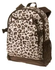 GYMBOREE BROWN LEOPARD SKIN PRINTED BACKPACK w/ CLIPS NWT