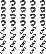 SING F LTD 40Pcs Bike Brake Cable Protection Tidy Clamps Kit, C-Clips & S-Clips for MTB Road Bike Folding Bike Brake Derailleur Shift Cables