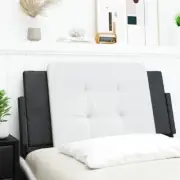 King Single Faux Leather Headboard Cushion White Black 107cm Comfort Support