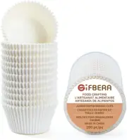200 Jumbo White Cupcake Liners - Odorless Greaseproof Muffin Baking Cups