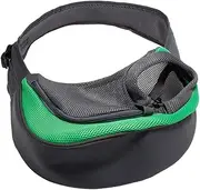 Pet Outing Crossbody Bag Polyester Green s Size Comfortable Wide Straps Phone Storage Fashion Grid Design Pet Carrier for Dog c