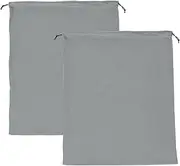 [uxcell] 2 Pack Dust Bags for Handbags, 19.3x23.7 Cotton Drawstring Storage Pouch Bag Dust Cover Storage Bags for Purses Shoes Boots Daily Travel Storage, Light Grey