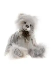 Charlie Bears Carrie Long Plush Grey Teddy Bear Stuffed Animal