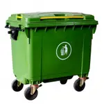 四輪回收托桶 EGB-660 綠色 660公升 子母車 回收車 垃圾子車 移動式清潔箱
