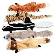 Dog Squeak Toys, No Stuffing Plush Dogs Chew Toy for Small Medium Large 5 Pack