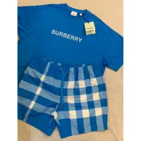 在飛比找蝦皮購物優惠-Limit精品✔️Burberry 天空藍 配色 字母短袖 