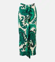 [Etro] Etro Paisley ruffled midi skirt AU 14 green