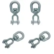 3/4" JAW EYE Swivel Marine Mooring Galvanized 7200Lb WLL Positioning Swivel 4Pcs