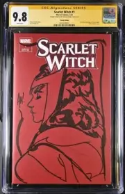 Adam Hughes CGC Sketch Scarlet Witch Original Art First Issue 9.8 SS