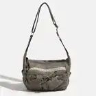 Bow Handbags Canvas Tote Bag Vintage Shoulder Bags