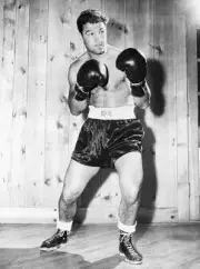 Rocky Marciano Posing In Boxing Stance OLD BOXING PHOTO