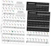 LALADEFIEE Piano Keyboard Sticker Decals 88 Key Adhesive Decals for Piano Learning Set of 2