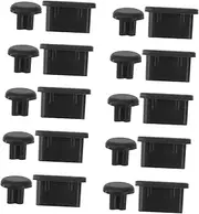 EXQUIMEUBLE 10Pairs Headphone Jack Plugs Type C Dust Protection Plugs Black Easy to Install Compatible with Phones Laptops Soft Stylish Design