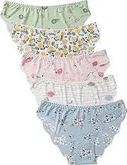 [Kiench] Teens Seamless Underwear Big Girls' No Show Hipster Bikini Panties 5-Pack