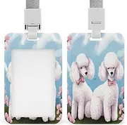Poodles Dogs Badge Holder Lanyards for Id Badges Id Badge Holder Teacher Lanyard with Id Holder Badge Holder for Women Id Badge Holder with Lanyard Badge Lanyard