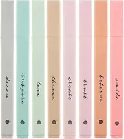 DIVERSEBEE Bible Highlighters with Soft Chisel Tip, 8 Pack Assorted Colors Pens No Bleed, Quick Dry, Cute Aesthetic Markers, Bible Study Journaling Supplies and Accessories (Boho)