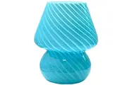 Glass Mushroom Bedside Table Lamp Nightstand Desk Lamp for Home Living Bedroom Gift-Style 2:Textured Blue