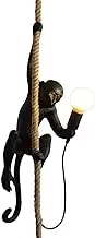 Monkey Wall Lamp, Table Lamp for Modern Resin Creative Art, Hemp Chandelier, Floor Lamp, Suitable for Loft, Bedrooms, Study Rooms, Bars, Shops, Etc -B