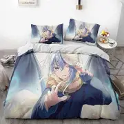 o1485 Reincarnated- Slime -Anime- Duvet Cover Set - 3D Digital -Print -Ultra-Soft Microfiber, 3 Piece- Bedding Set with Zipper -Closure,- Includes- 1