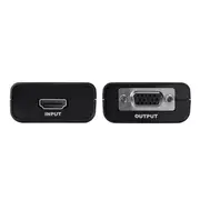 HDMI to VGA + 3.5mm Audio Adapter Video Converter - Black