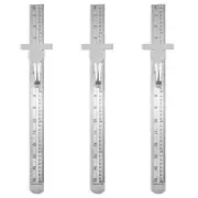 3 Pack Machinist Ruler 6 Inch Pocket Ruler Stainless Steel Metric Ruler Set