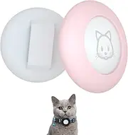 2022 AirTag Cat Collar Holder, Small AirTag Compatible Case, 2Pack Waterproof Cover for Pet Collar Within 3/8 inch (Pink&White)