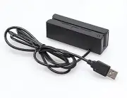 Mini Msr100 Swipe Magnetic Credit Card Reader 3 Tracks Hi/Lo Data Collector, ...