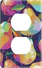 Fuzzy Gloss Pears Decorative single switch plate cute light switch cover plate decorative tapa para switch de luz 4.53" x 2.76" Toggle Switch