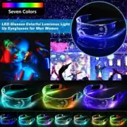 Multi Color Cyberpunk Clear Lenses LED Light Visor Glasses Goggles Party Events