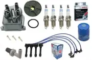 Honda Civic 1.6L CX DX LX Cap-Rotor-NGK Wires-Bosch Iridium Spark Plug Kit (for: Honda)