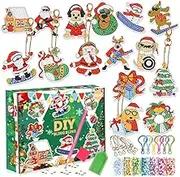 Advent Calendar 2023 For Kids Girls, Christmas Diamond Painting Kits Diy Christmas Arts And Crafts Gem Keychains, Ideas For Kids Crafts Age 4-10