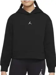 Jordan Essentials Boxy Pullover Hoodie Girls 8-10 Small 45A858-023 Black NWT
