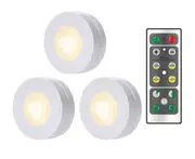 L37 3PCS Warm Light Showcase Light Model Fill Light Plastic Touch Light Sleep Timer Shutdown Smart Remote Control Night Light