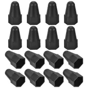 50pcs Black Hex Nut Bolt Cover, M14x22x45 Plastic Higher Dome Nut Protection Cap