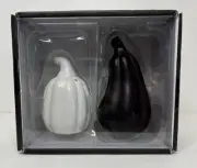 Jack O Lantern Lane Pumpkin Black & White Salt & Pepper Shakers Set