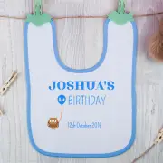 His First Birthday Personalised Bib