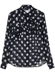 [COMME des GARCONS COMME des GARCONS] Ribbon-Detail Polka Dot Blouse