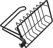 GARVALON Bathroom Toilet Storage Rack No Drill Toilet Paper Holder Wall Mounted Toilet Paper Holder Soap Holder Hook Soap Case Over The Toilet Shelf Soap Dish for Bathroom Iron Black